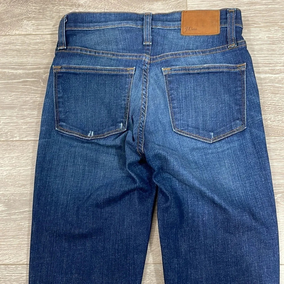 J. Crew Lookout High Rise Skinny Patch Distressed Hem Denim Jeans 25 - Picture 12 of 16